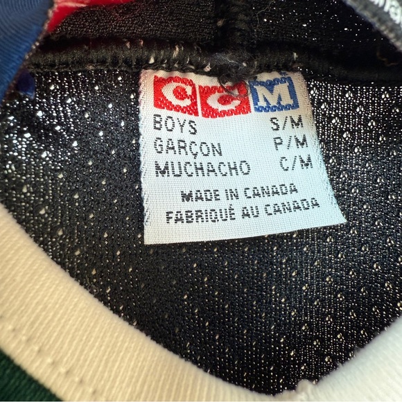 VINTAGE! 90s CCM Dallas Stars Boys Black Hockey Jersey Size S/M NHL Embroidered - Picture 8 of 9